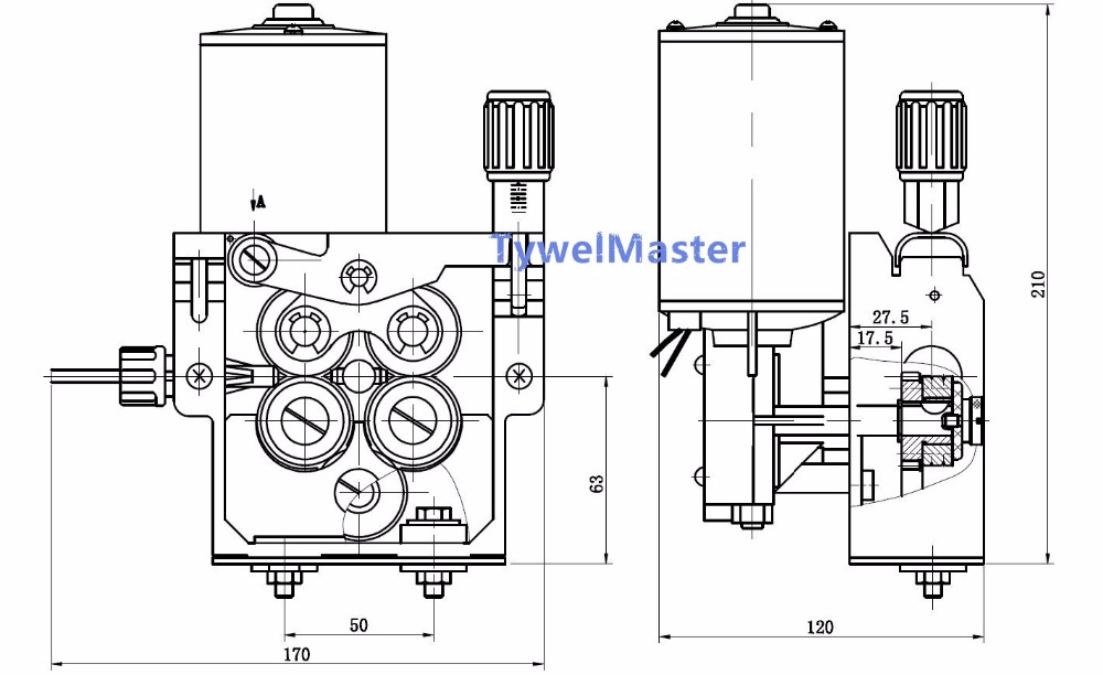 Welding Wire Feeder DC 24V 4 Rolls SSJ-15 Wire Feed Assembly Feeder Roll for Steel Aluminum Flux Cored Wire MIG Welding Machine