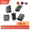 TB6600 / DM542 / DM556 hybrid step Driver with NEMA23 stepper motor 57x112mm 4-lead 3A 3N.m 112mm 428Oz-in NEMA 23 for CNC
