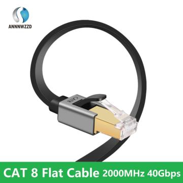 CAT8 Ethernet Cable 40Gbps 2000Mhz High Speed Gigabit SFTP Lan Network Internet Cables for PS 4 Router Laptop Cable Ethernet