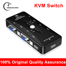 KVM Switch Keyboard Mouse Support 2Ports/4Ports Out 4K 1080P VGA Splitter 4 Ports Dvi Manual Sharing Switch 2 Monitors To 1 USB2