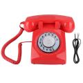 Vintage Phone Retro Landline Telephone Rotary Dial Telephone Desk Phone Corded Telephone Landline for Home Office High Quality