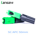 Langzhi 100pcs/lot SC Apc 50mm Zf Ftth Fiber Optic SC Connector SC/APC Optical Fiber Connector Sc-apc Fast Connector