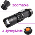 UV LED Flashlight Ultraviolet Torch zoomable Mini UV Black Light Pet Urine Stains Detector Scorpion Hunting Use 14500 battery