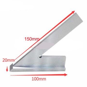 150x100mm Stainless Steel 45 Degree Miter Angle Corner Ruler Wide Base Gauge Measuring Tools DIN875/2 Standard With Stop