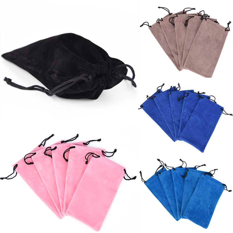 (10 PCS) Drawstring Sunglass Bag In Velvet Material Very Soft Eyeglasses Pouch