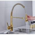 Sprayer Commercial Style Single Handle Pull Out Sprayer Kitchen Taps Gold Stainless Steel Pull Down Kitchen Sink Taps