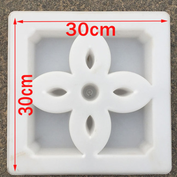 1 pcs Garden Pavement Molds DIY Square Plastic Path Maker Mold Manual Road Paving Cement Stone Brick Mould Tools White 30X30CM