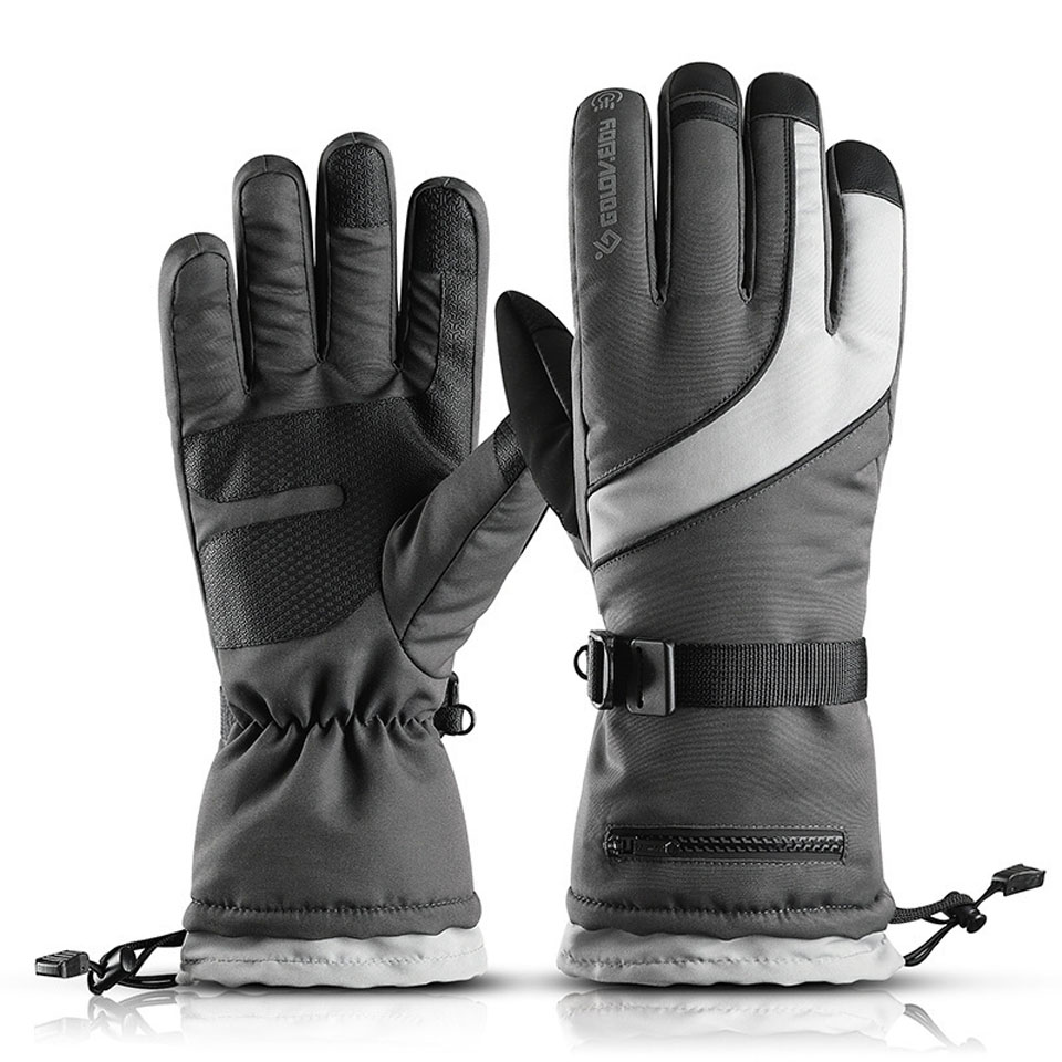 GOBYGO Ski Gloves Waterproof Gloves with Touchscreen Function Snowboard Gloves Warm Snowmobile Snow Gloves Men Women