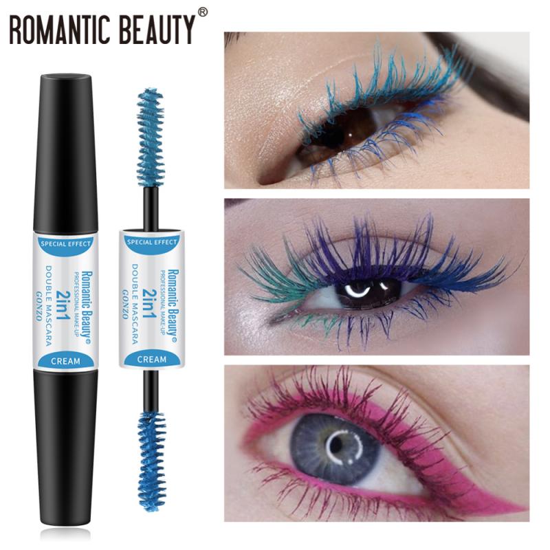 4 Colors Slim Styling Mascara Not Easy To Smudge Multi-color Long Lasting Waterproof Sweatproof Double-headed Mascara TSLM1