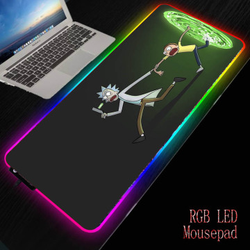 MRGBEST Anime Morty Gaming Mouse Pad Computer Mousepad Large Mouse Pad Gamer RGB Big Mouse Carpet PC Desk RGB Mat for Gaming