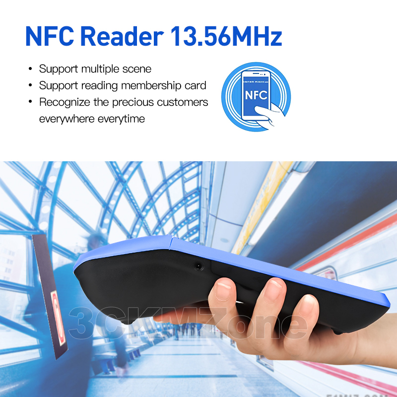 Android 6.0 NFC PDA POS Receipt Bluetooth Printer PDA Thermal Printer 58mm Handheld POS Handheld terminal WIFI Bluetooth 3G PDA