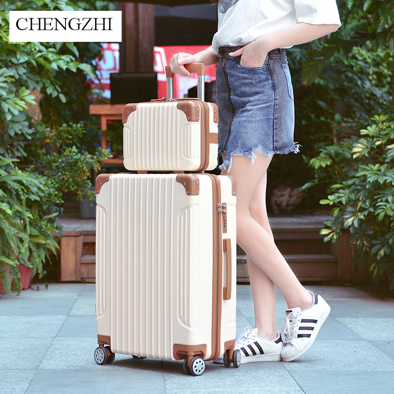 CHENGZHI 20"22"24"26" Inch ABS Rolling Luggage sets Spinner Brand Suitcase Wheels Women Carry Ons Travel Bags