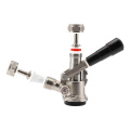 Beer Keg Coupler D Type System with Safety Pressure Relief Valve for US Domestic Sankey Keg with Black Lever Handle