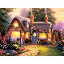 LaoJieYuan diamond painting landscape Village villa Home Decoration Diamond Embroidery Round Mosaic Decoration Needlework Gift