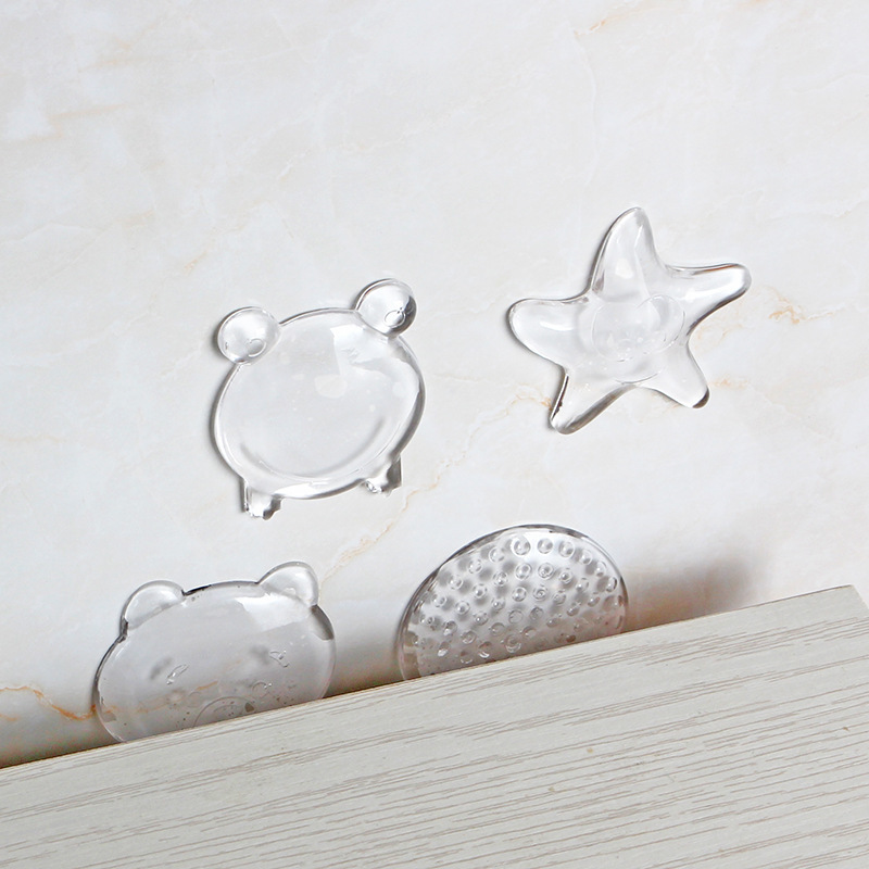 1Pc Protection Safety Shock Absorber Door Handle Bumpers Security PU Door Stoppers Transparent Wall Starfish Shape Protectors