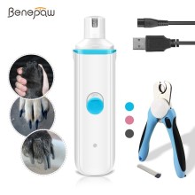 Benepaw Ultra-quiet Electric Pet Dog Nail Grinder Set Safe Dog Nail Clippers Cutter File Grooming Pedicure USB Rechargeable 2019