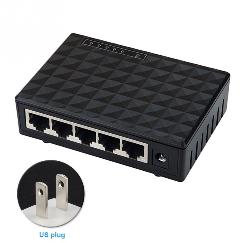 10/100 Gigabit Ethernet Gigabit Mini Hub 5-Port Desktop Adapter Network Exchange Switch LAN up to 1000 megabits/second