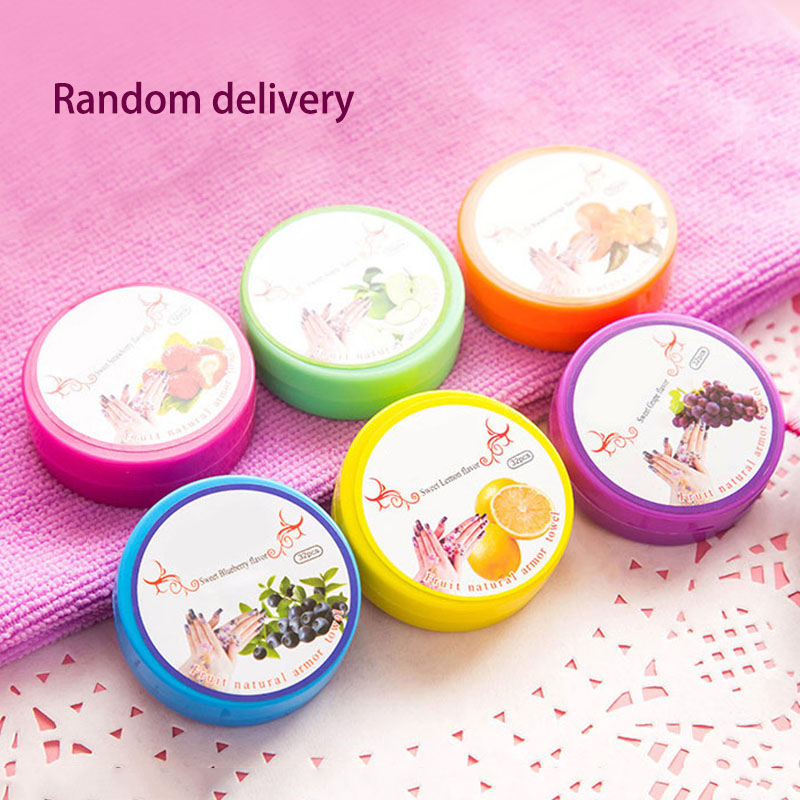 1 Box Nail Art Polish Remover Cotton Wipes Vanish Remover Pads Fruit Smell Wet Wipes Nail Cleaner Paper Pad Towel Random Style