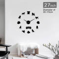 Pitbull Laser Cut 3D DIY Mute Wall Clock Dog Puppy Animals Acrylic Clock Wall Stickers for Living Room Gifts For Pitbull Lovers