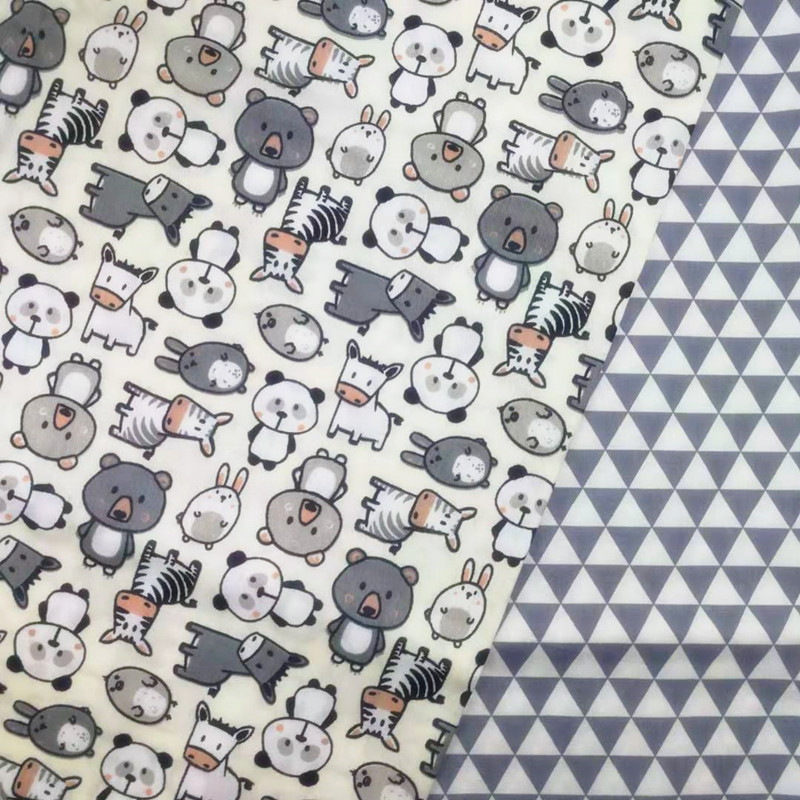 Cute Animal Printed Cotton Twill Fabric DIY Sewing Cotton Fabric For Patchwork Handmade Textile Bedding Blanket For Baby & Child