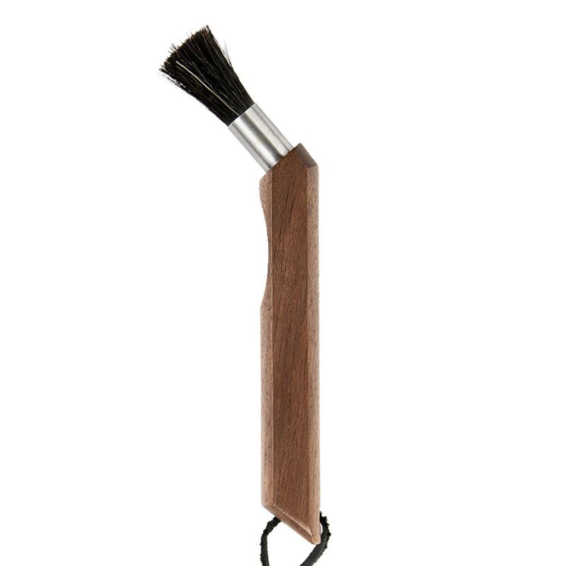 Espresso Machine Coffee Grinder Powder Cleaning Brush Natural Bristles Walnut Wood for Barista Home Kitchen Bean Grain Tool