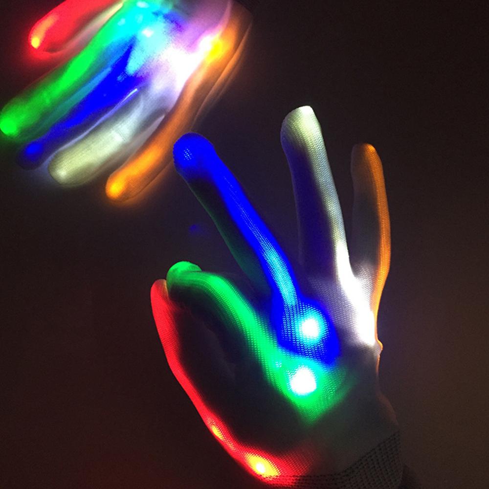 1PCS Led glowing gloves accessories led gloves Use For Robot Led Costume Colorful Luminous Mittens Magic Finger Glowing In Dark