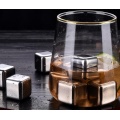 304 metal Stainless steel ice cubes frozen ice wine stone ice hockey whiskey iced Wine Coolers Chillers with tongs