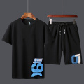 Summer Men's sport track suits Tshirts Shorts Sets Polyester Fashioin tracksuits T-shirt Bermuda Masculina Board Shorts Printed