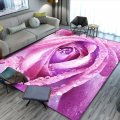 3D Red/Pink Rose Flower Carpet Wedding Bedroom Decorate Area Rugs Modern Home Mat Valentine's Day Large Carpets for Living Room