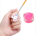 1pcs Stainless Steel Nail Palette Mini Finger Ring Dishes UV Gel Polish Painting Drawing Pigment Holder Plate Case Manicure Tool
