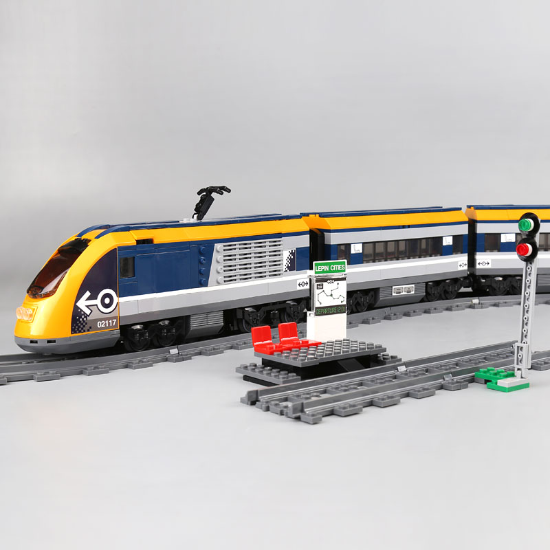 82087 City Passenger Train With Motor Building Blocks Bricks Compatible 60197 Light rail Educational Birthday Gifts Toys