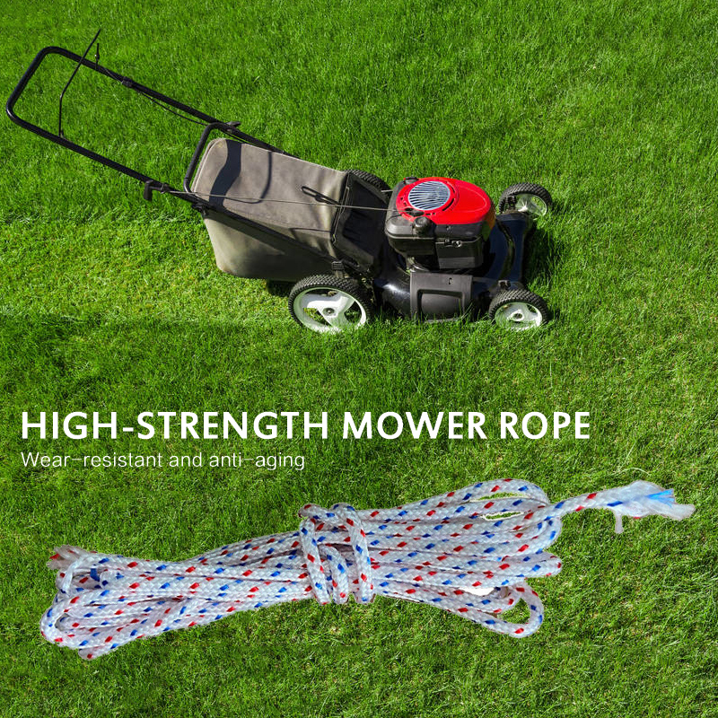 Durable Recoil Starter Rope and Starter Handle Pull Cord for garden Grass Trimmer Chainsaws Lawn Mower Fittings 3.5mm Diameter