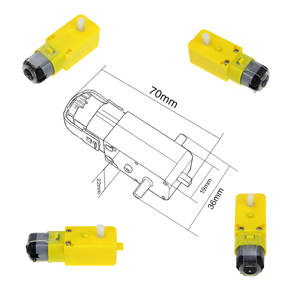 TT Motor Smart Car Robot Gear Motor for arduino Diy Kit Wheels Smart Car Chassis Motor Robot Remote Control Car DC Gear Motor