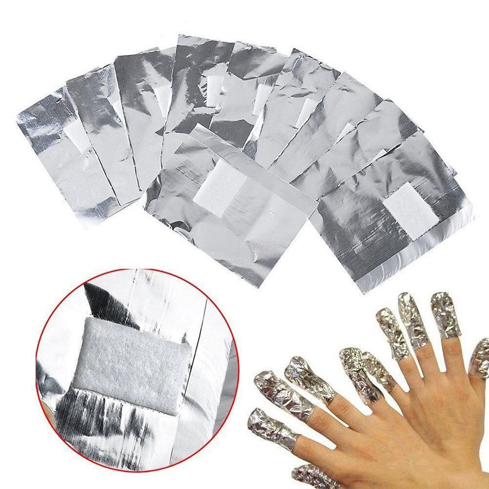 50/100pcs Nail Polish Remover Cleaner Soft Nail Art Remover Wrap Nail Aluminium Paper Beauty Manicure Accessories Nail Art Tools
