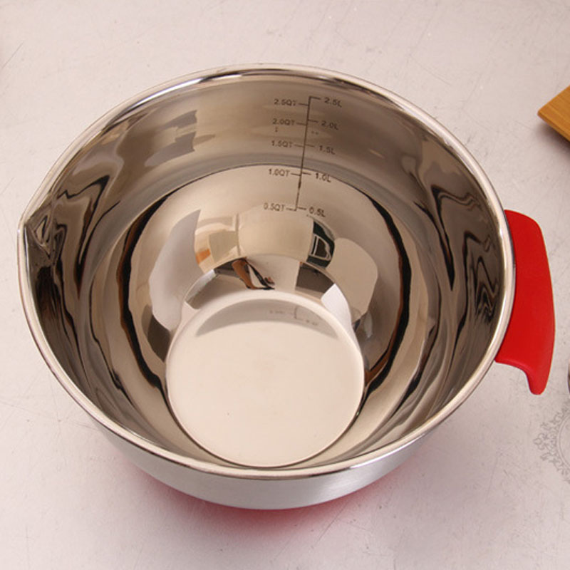 Ingredients Standby Bowls Mixing Bowl Stainless Steel DIY Cake Bread Salad Mixer Kitchen Cooking Tool With A Cover