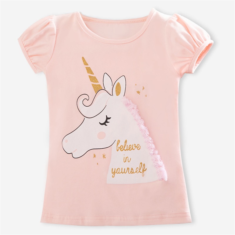 Children's T-Shirt Children for Girl Boy Girls Kids Kid's Shirts Child Baby Toddler Unicorn Party Tee Tops Clothing Short Tees