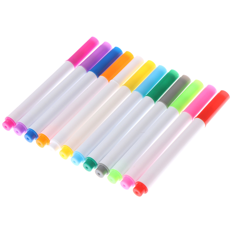12 Colors Liquid Chalk Pens For Wall Sticker Kids Room Blackboard Erasable Non-dust Chalk Removable Marker Pen Kawaii Stationery