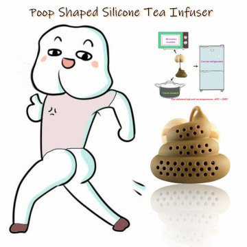 Creative Poop Shaped Silicone Tea Infuser Reusable Funny Herbal Tea Bag Reusable Coffee Filter Diffuser Strainer Tea Accessories
