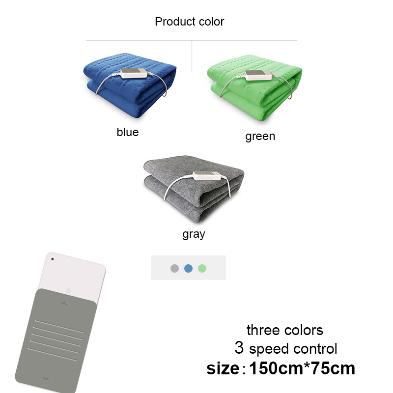 Electric Heated Blanket Waterproof Electric Blankets with 3 Gears Thermostat Electric Heating Blanket Automatic Protection