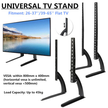 LEORY Height Adjustable Stable Stand Base Universal Table Top TV Stand Legs for Most LED LCD Plasma Flat Screen TV 26-65