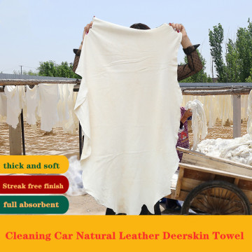 Absorbent Quick Dry Towel Suede Genuine Leather Car Wash Towel 6 Size Natural Chamois Leather Wash Car Cleaning Cloth