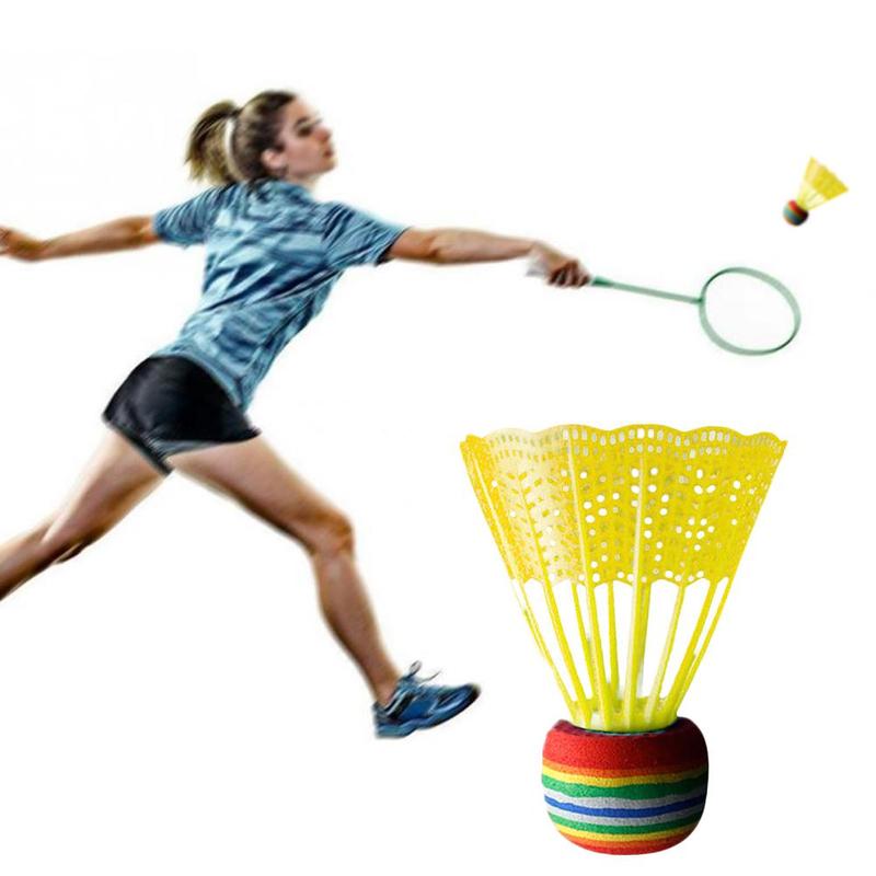 10 Pack EVA Badminton Rainbow Ball Indoor and Outdoor Entertainment Plastic Nylon Badminton Transparent Barrel