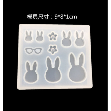 DIY jewelry tool Silicone mould Rabbit flowers pendant earring mold handmade craft decoration epoxy resin mold