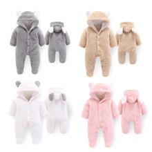 Newborn Baby Winter Rompers Clothes Boy Girl Garment Soft Fleece Jumpsuit Thicken Warm Comfortable Pajamas Playsuit