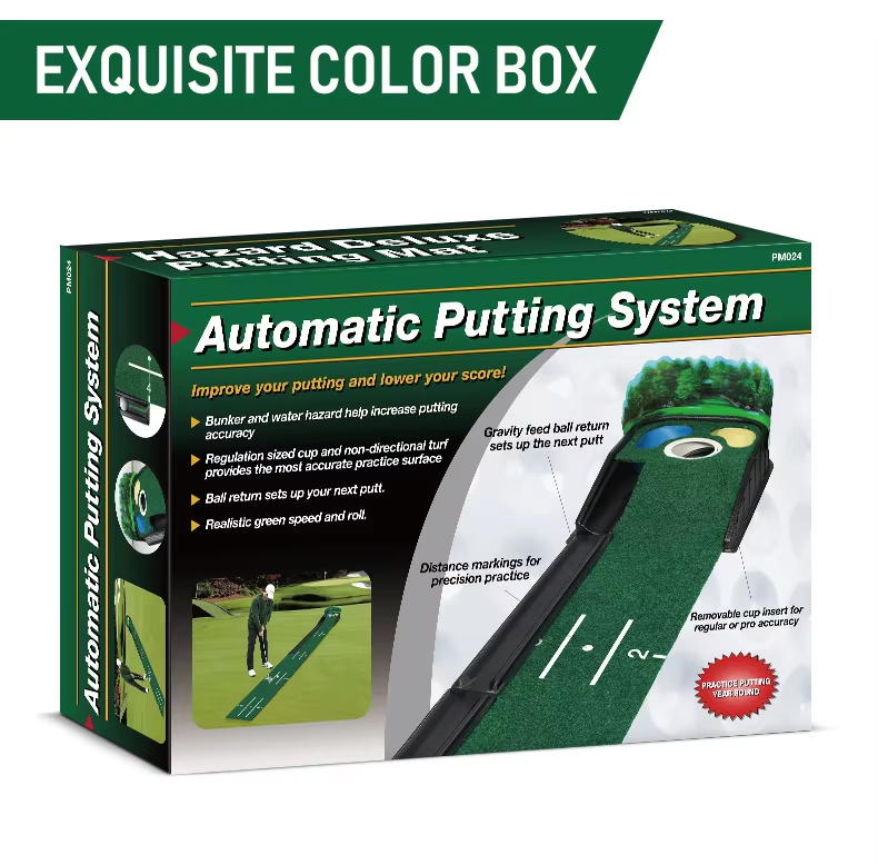 Golf Putting Mat 3 Hole Portable Indoor Outdoor Eco-Friendly Dual Color Realistic Green Practice Surface Lightweight Travel Golf4