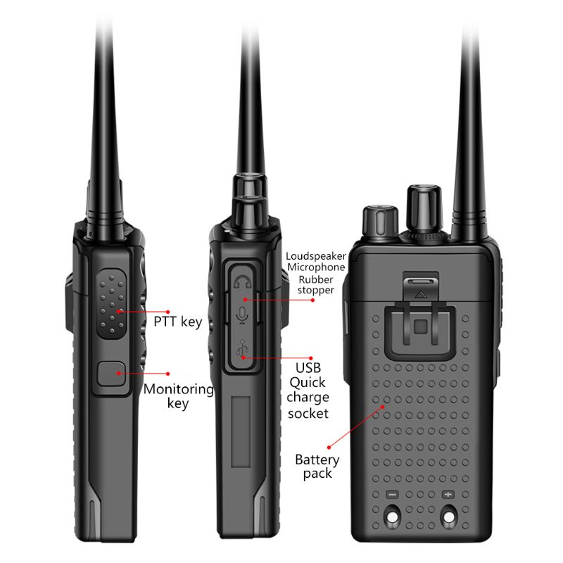 2020 High Power Upgrade Bao feng BF-858 Waterproof Walkie Talkie Two Way Radio B95C