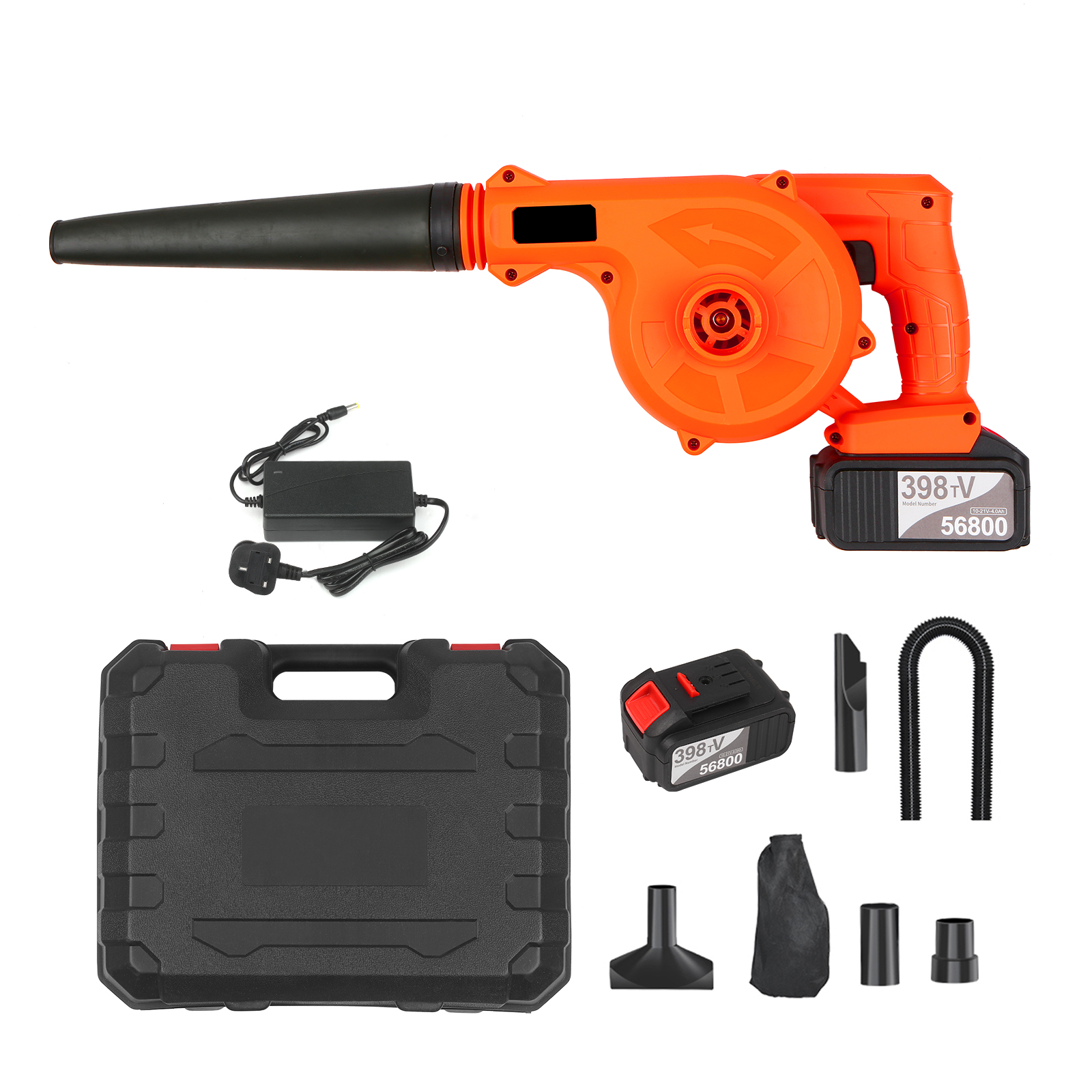 Cordless Leaf Blower 21V 4.0A Lithium 2 in 1 Sweeper and Vacuum Electric Air Blower Computer Cleaner Garden Power TooL Kit