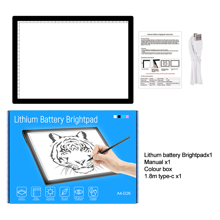 A4 wireless light box for tracing