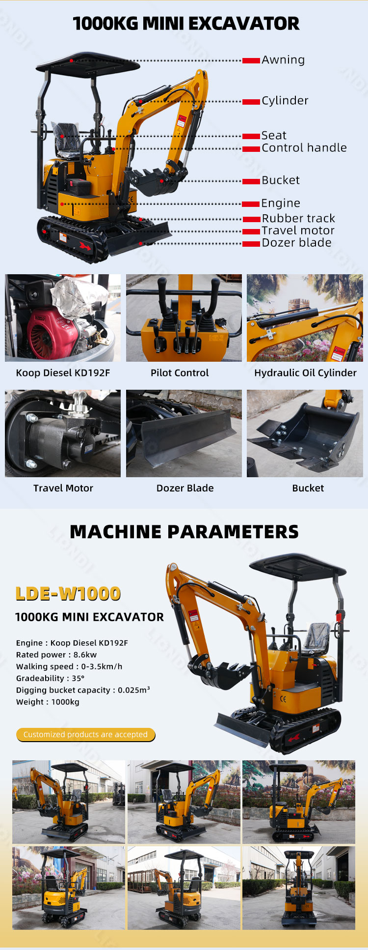 1.0 Ton Mini Excavator