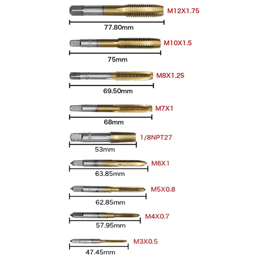 20pcs Tap And Die Set Hand Tools Metric Thread Tap And Die Adjustable M3-M12 Tap Wrench By PROSTORMER